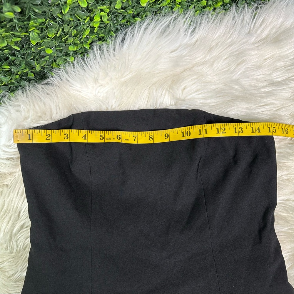 Nwt Commense Solid Pleated Strapless Split Dress … - image 7